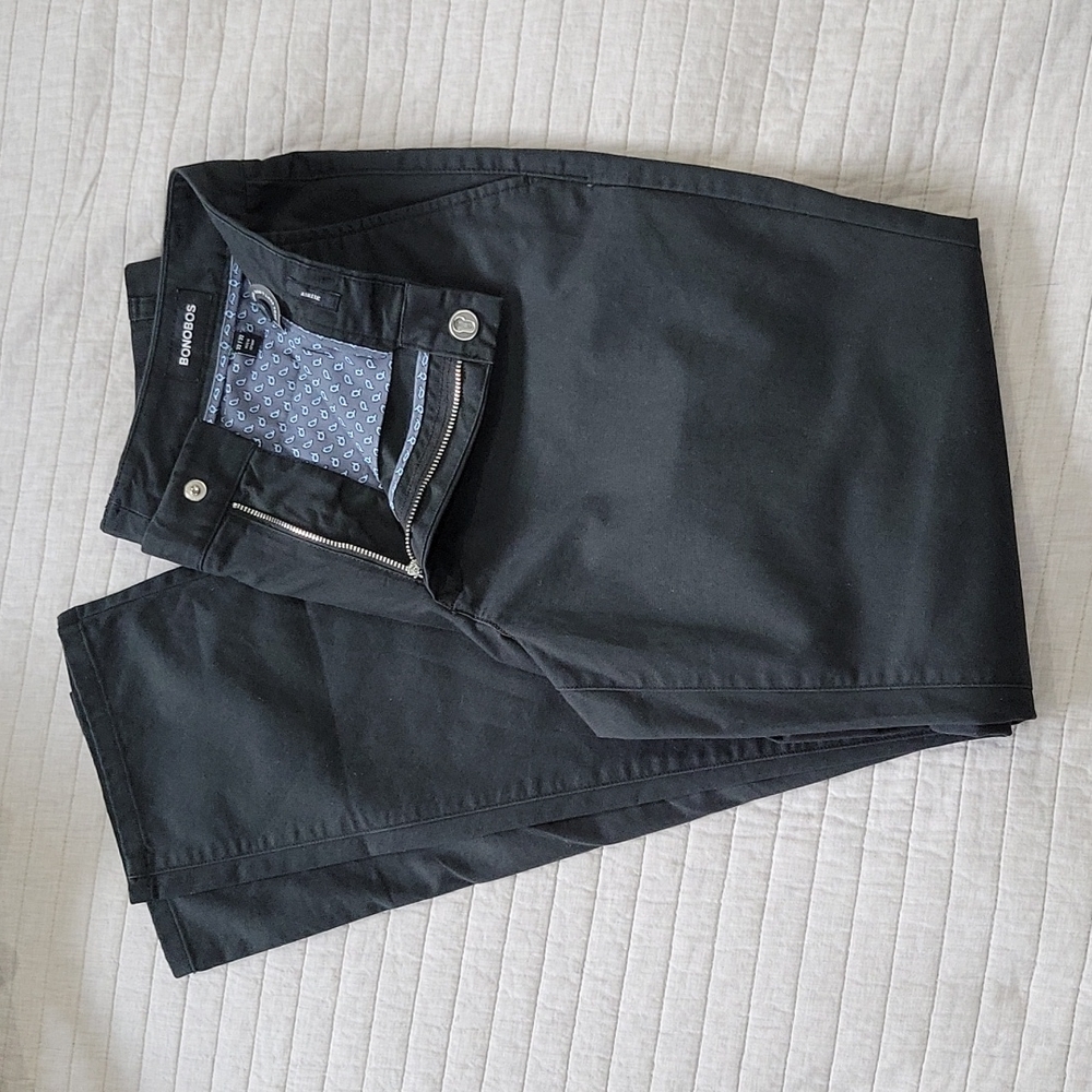 Bonobos Athletic Fit Black Stretch Pants